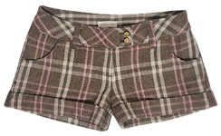 Brown Plaid Shorts